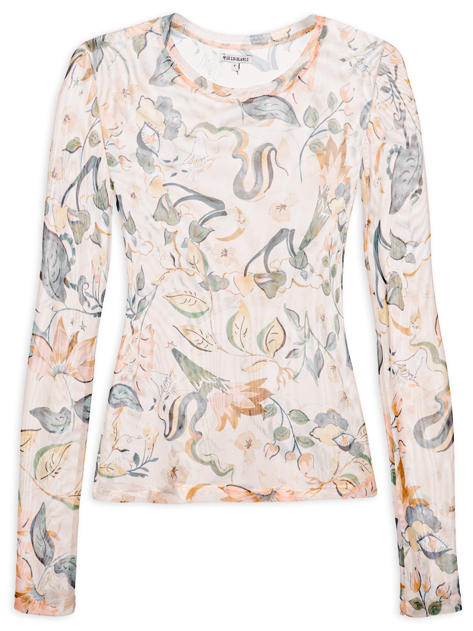 Blusa Feminina Tule Joana Mystic Off White Le Lis