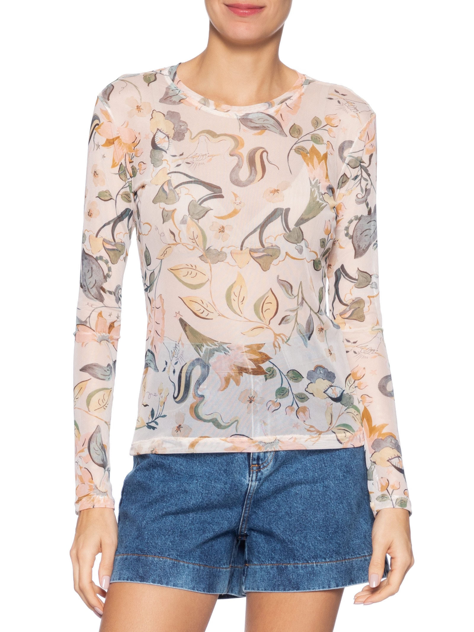 Blusa Feminina Tule Joana Mystic Off White Le Lis