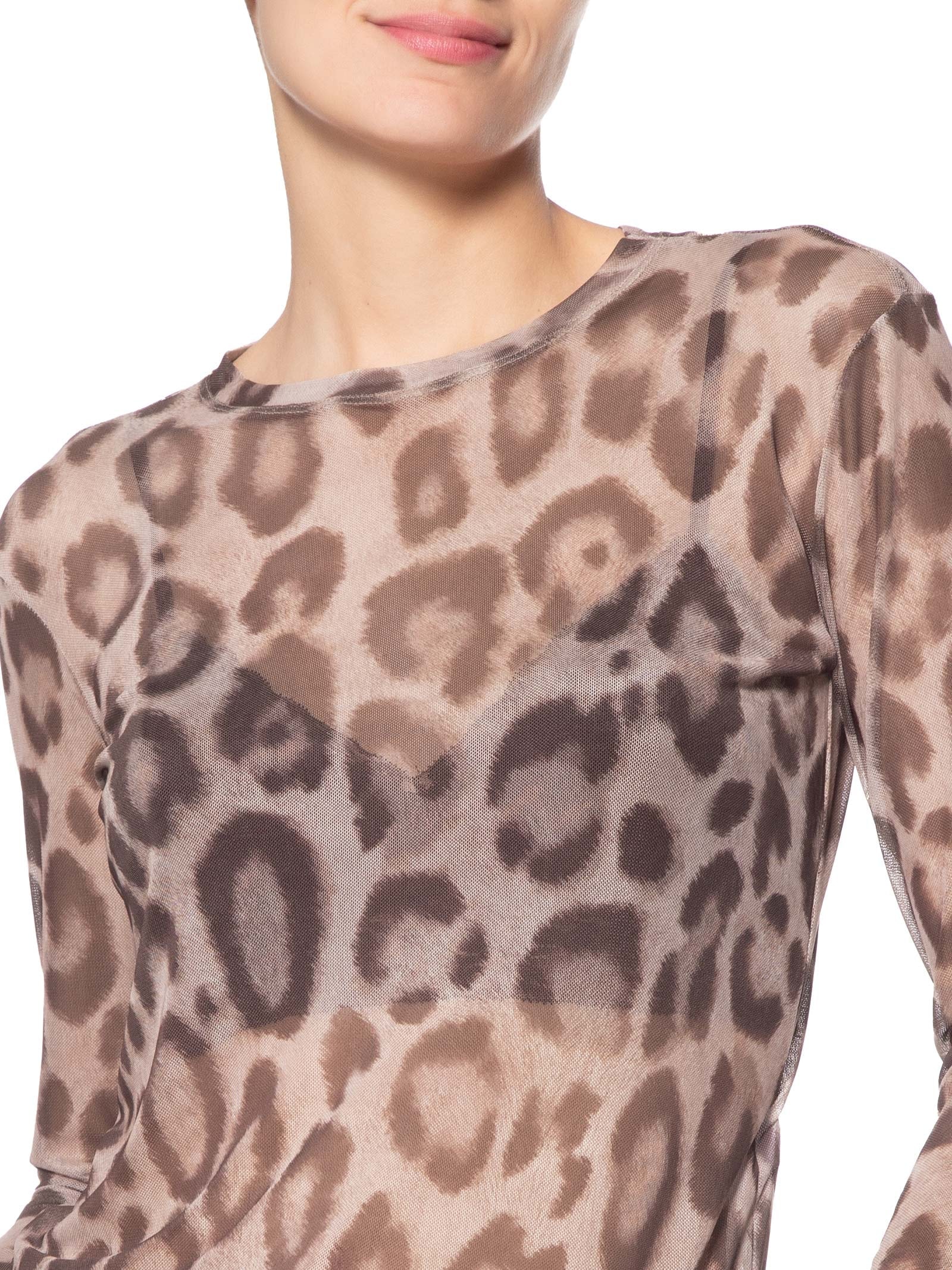 Blusa Feminina Tule Joana Onça Marrom Le Lis