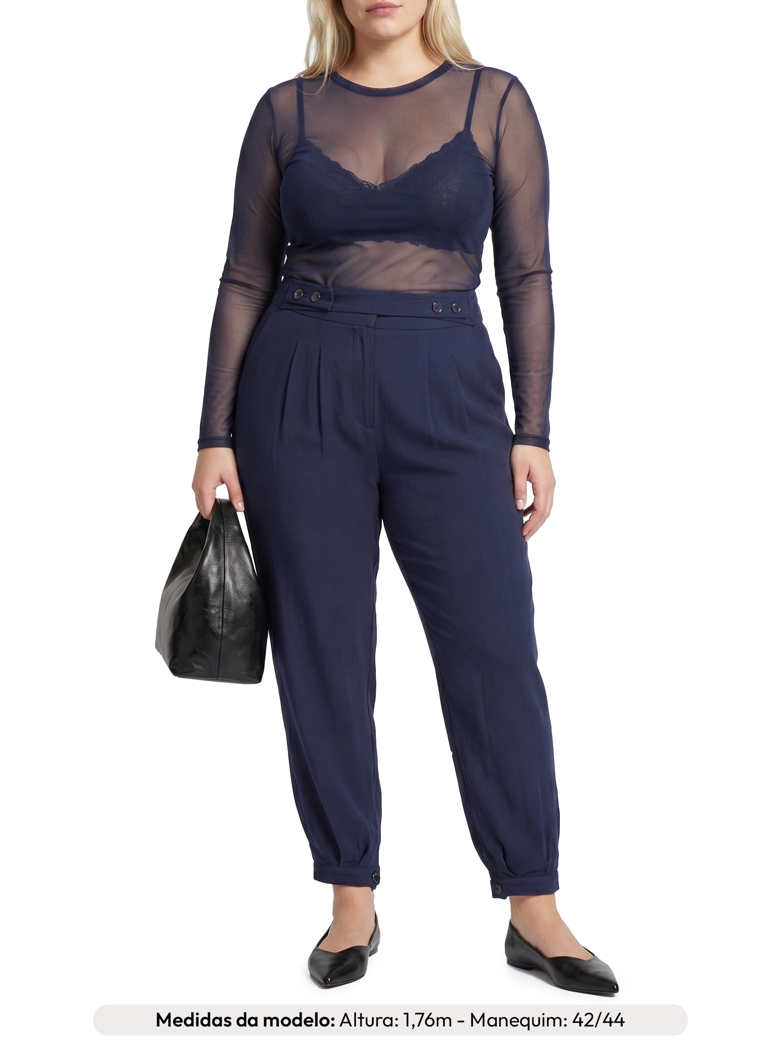 Blusa Feminina Tule Joana – Azul Le Lis