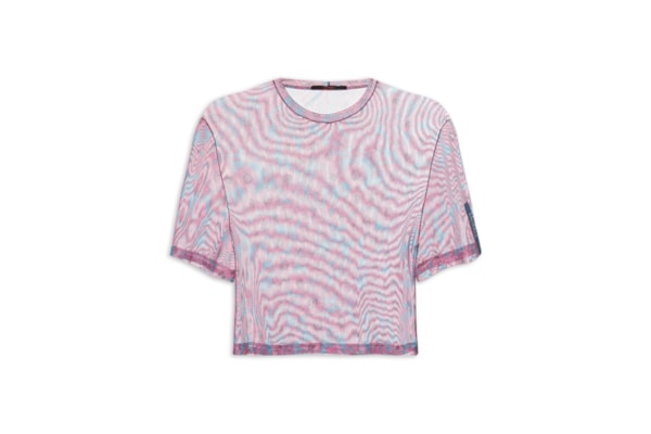 Blusa Feminina Tule Manga Curta Floral - Roxo