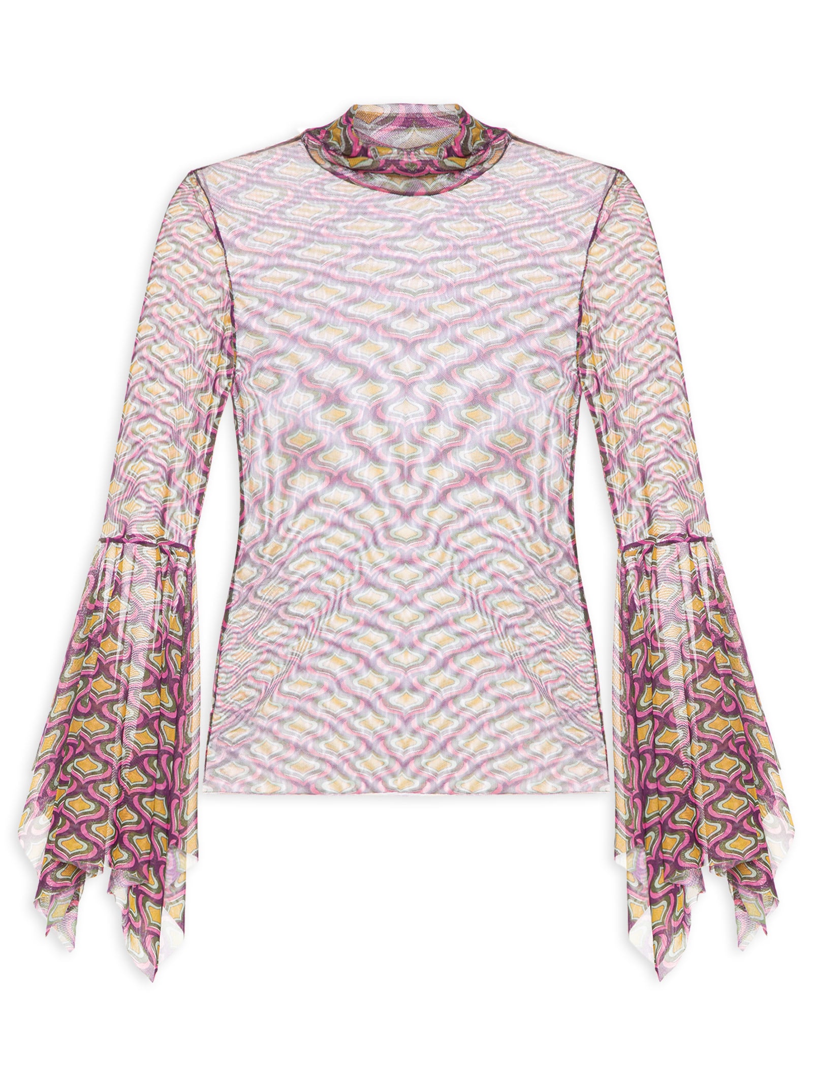 Blusa Feminina Tule Manga Longa Amarelo Animale