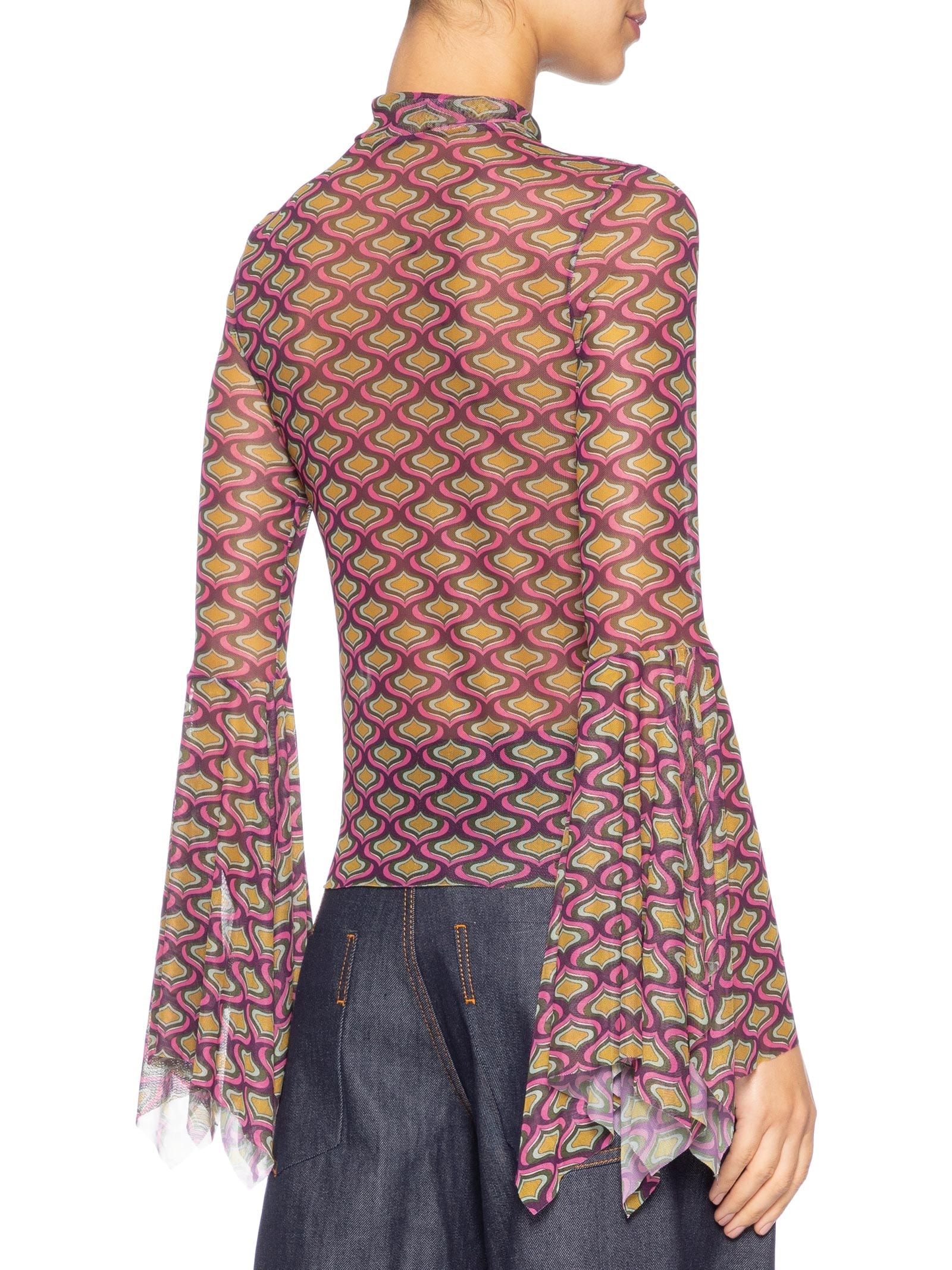 Blusa Feminina Tule Manga Longa Amarelo Animale