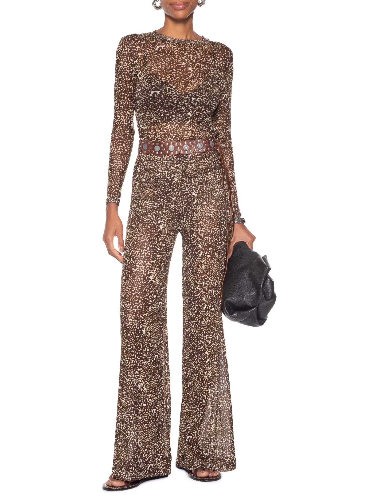 Blusa Feminina Tule Manga Longa Estampa Kira Animal Print Maria Filó