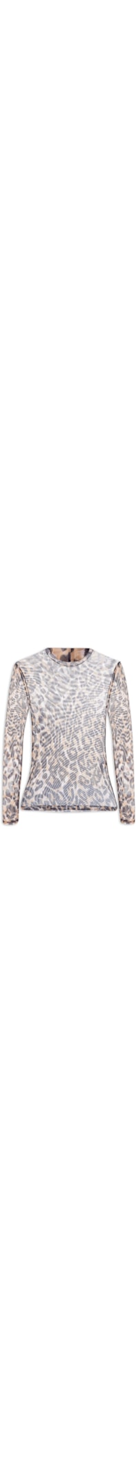 Blusa Feminina Tule Manga Longa Estampa Wild - Animal Print