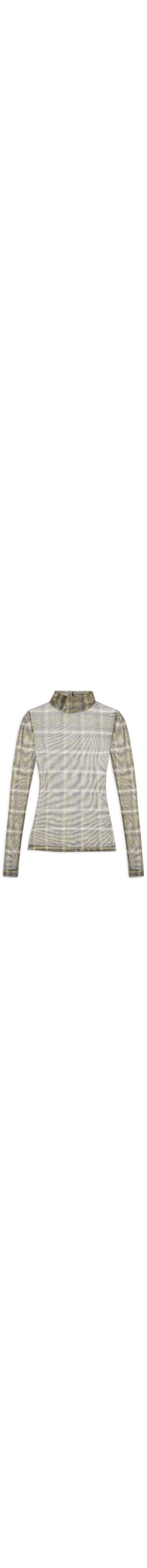 Blusa Feminina Tule Manga Longa Xadrez - Verde