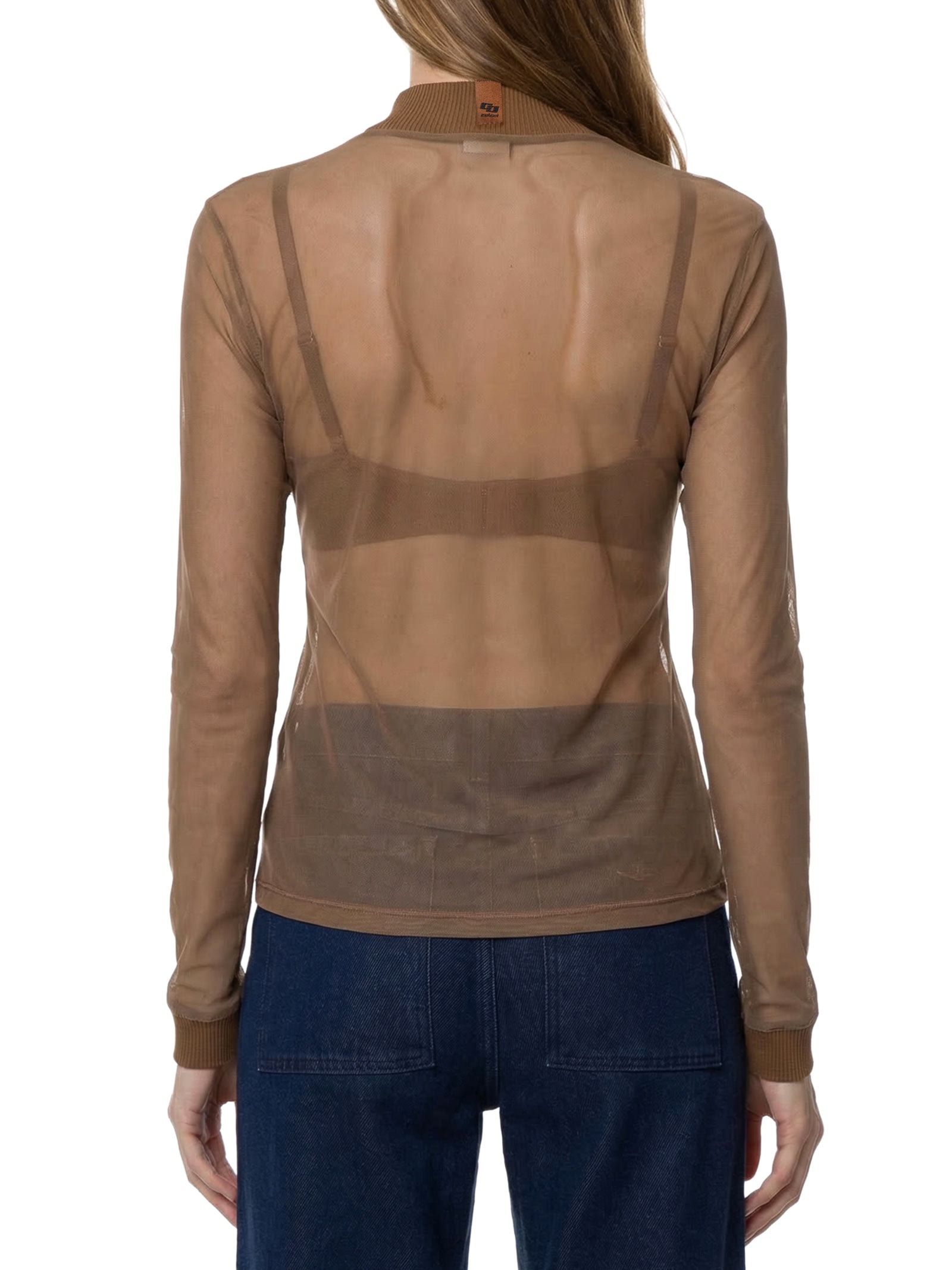 Blusa Feminina Tule Marrom Colcci