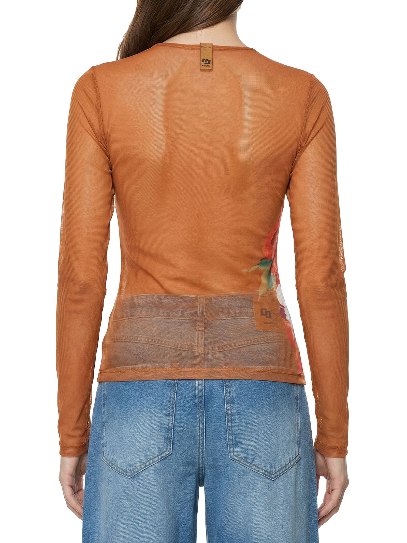 Blusa Feminina Tule Marrom Colcci