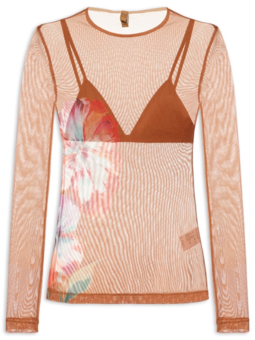 Blusa Feminina Tule - Marrom