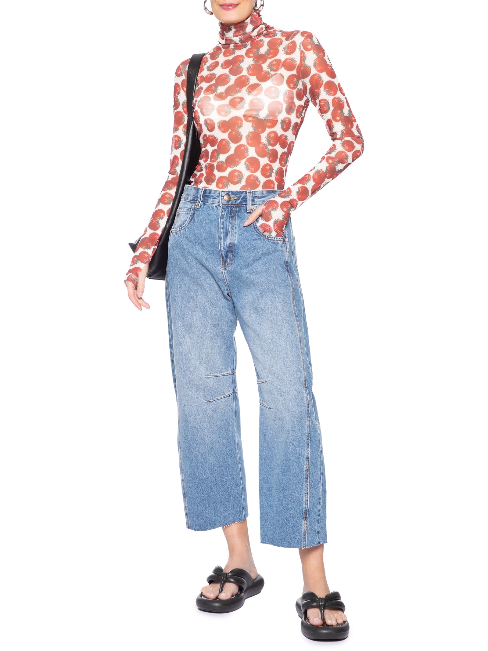Blusa Feminina Tule Maxi Tomate Vermelho Farm