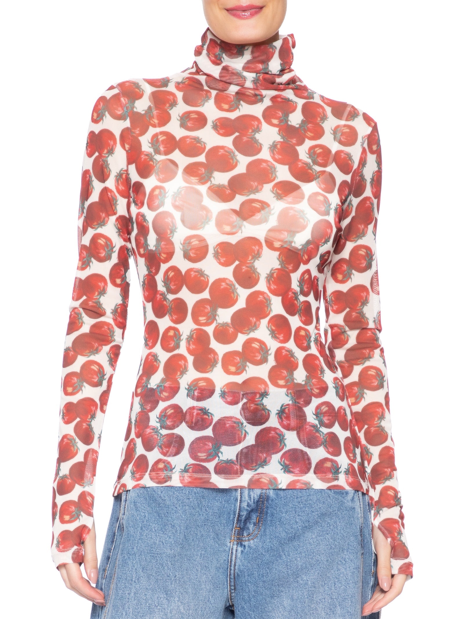 Blusa Feminina Tule Maxi Tomate Vermelho Farm