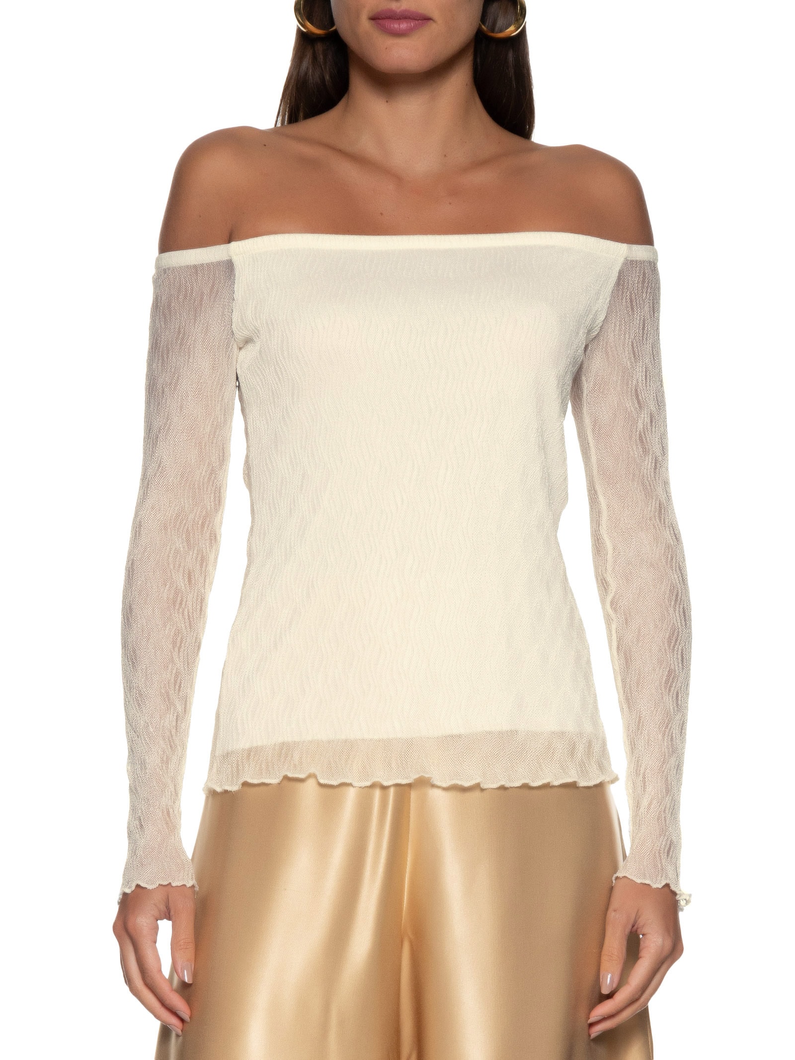 Blusa Feminina Tule Off White Colcci