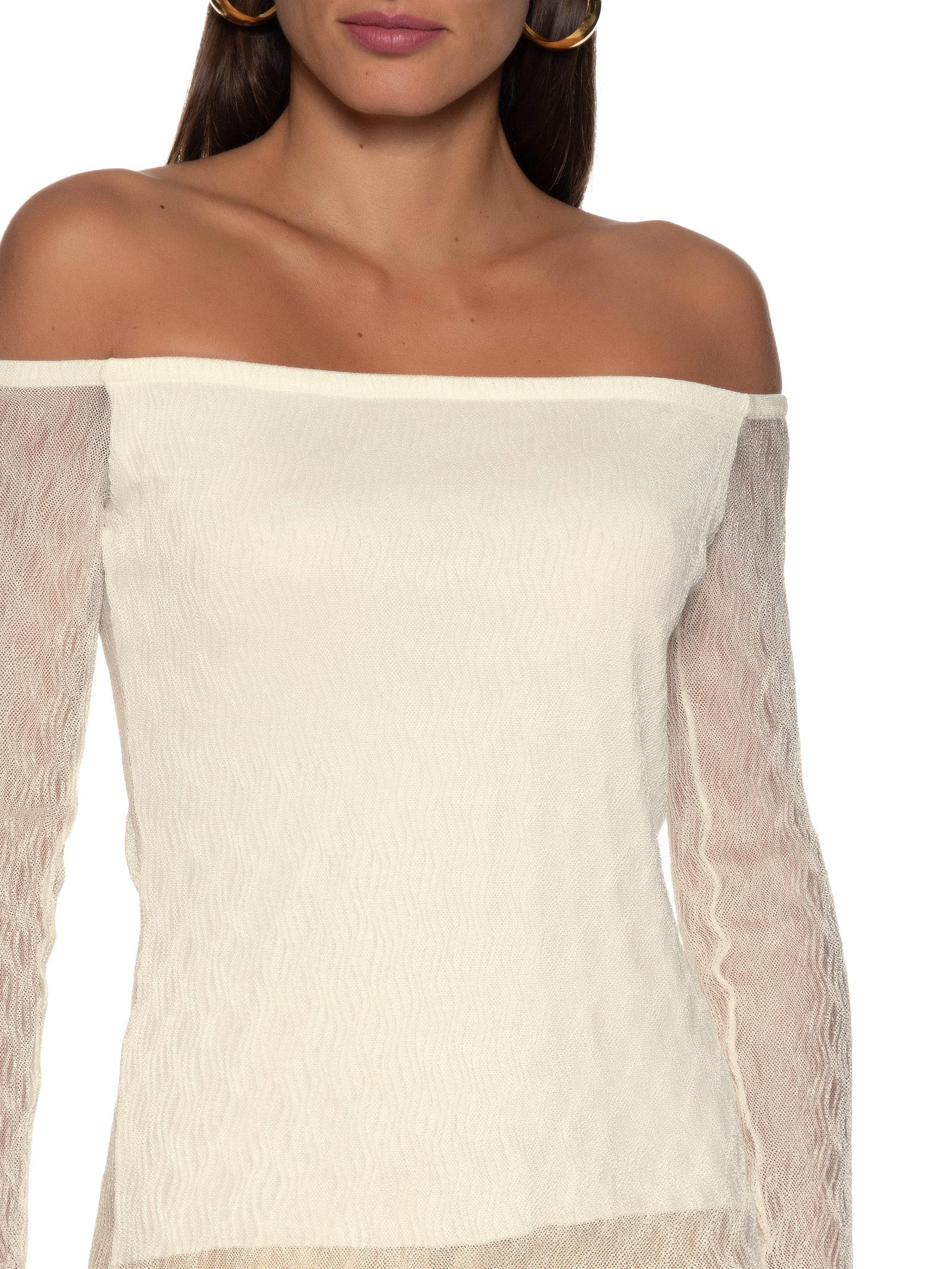 Blusa Feminina Tule Off White Colcci
