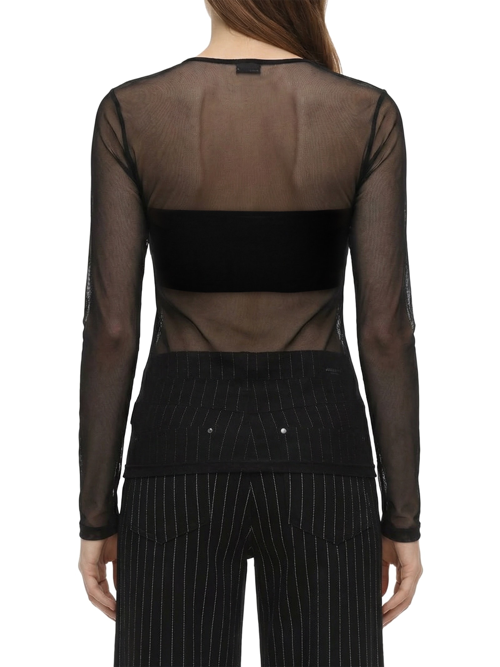 Blusa Feminina Tule Preto Colcci