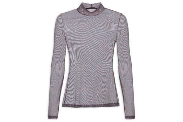 Blusa Feminina Tule Segunda Pele Textura Bean Col - Marrom
