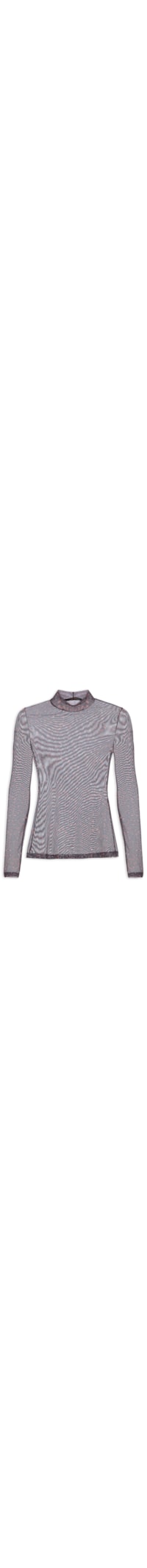 Blusa Feminina Tule Segunda Pele Textura Bean Col - Marrom
