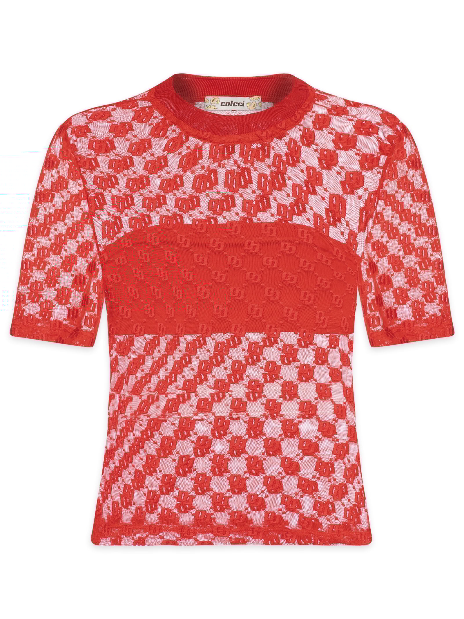 Blusa Feminina Tule Vermelho Colcci