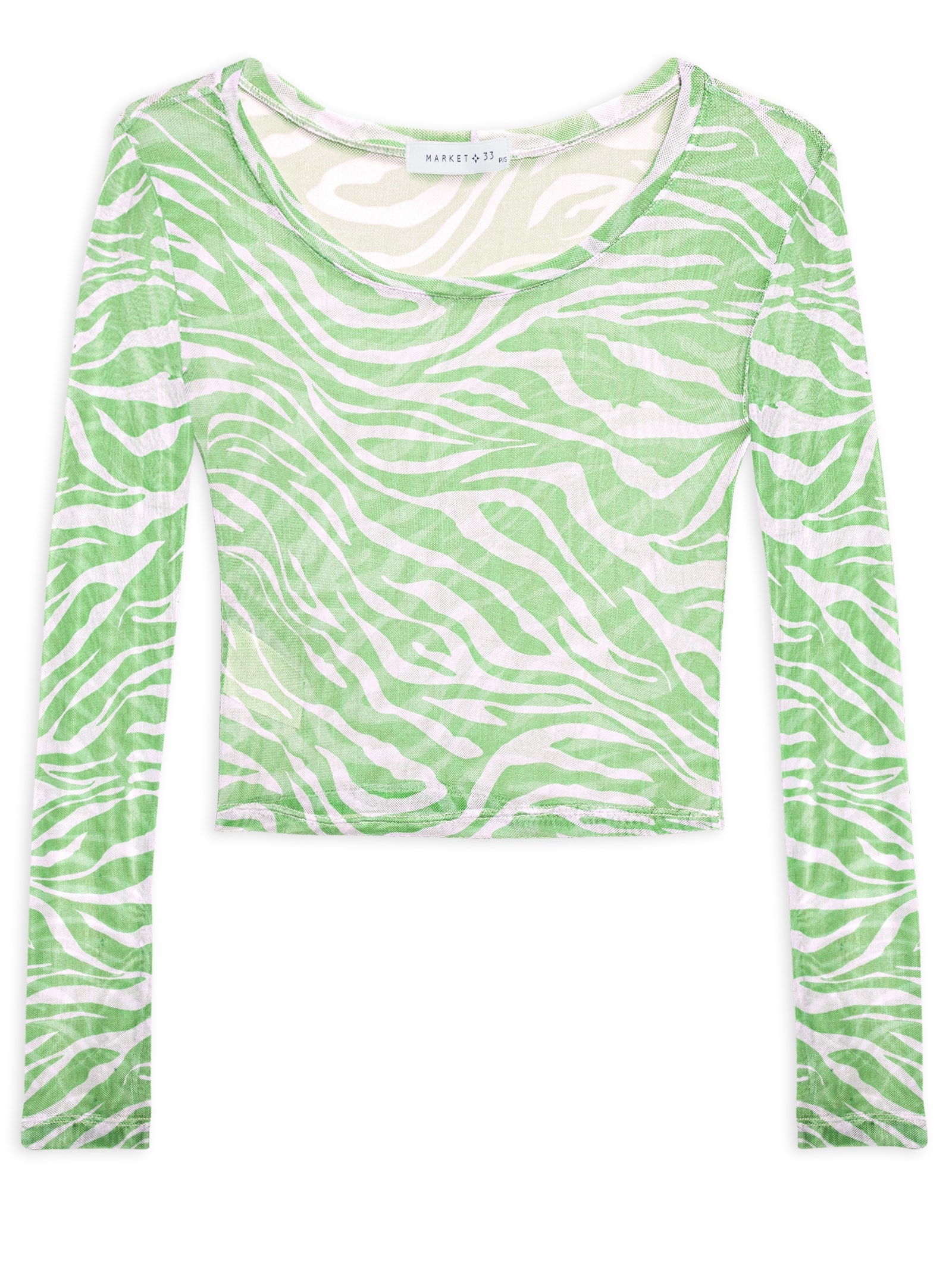 Blusa Feminina Tule Zebra Verde Market 33