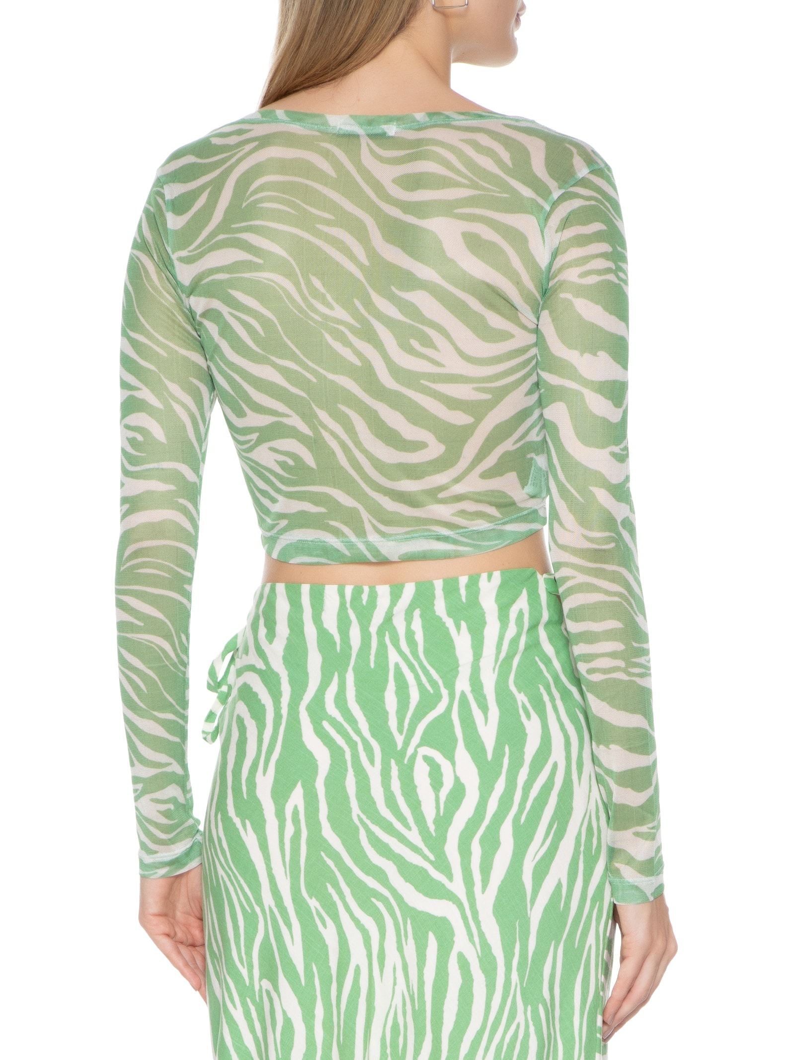 Blusa Feminina Tule Zebra Verde Market 33