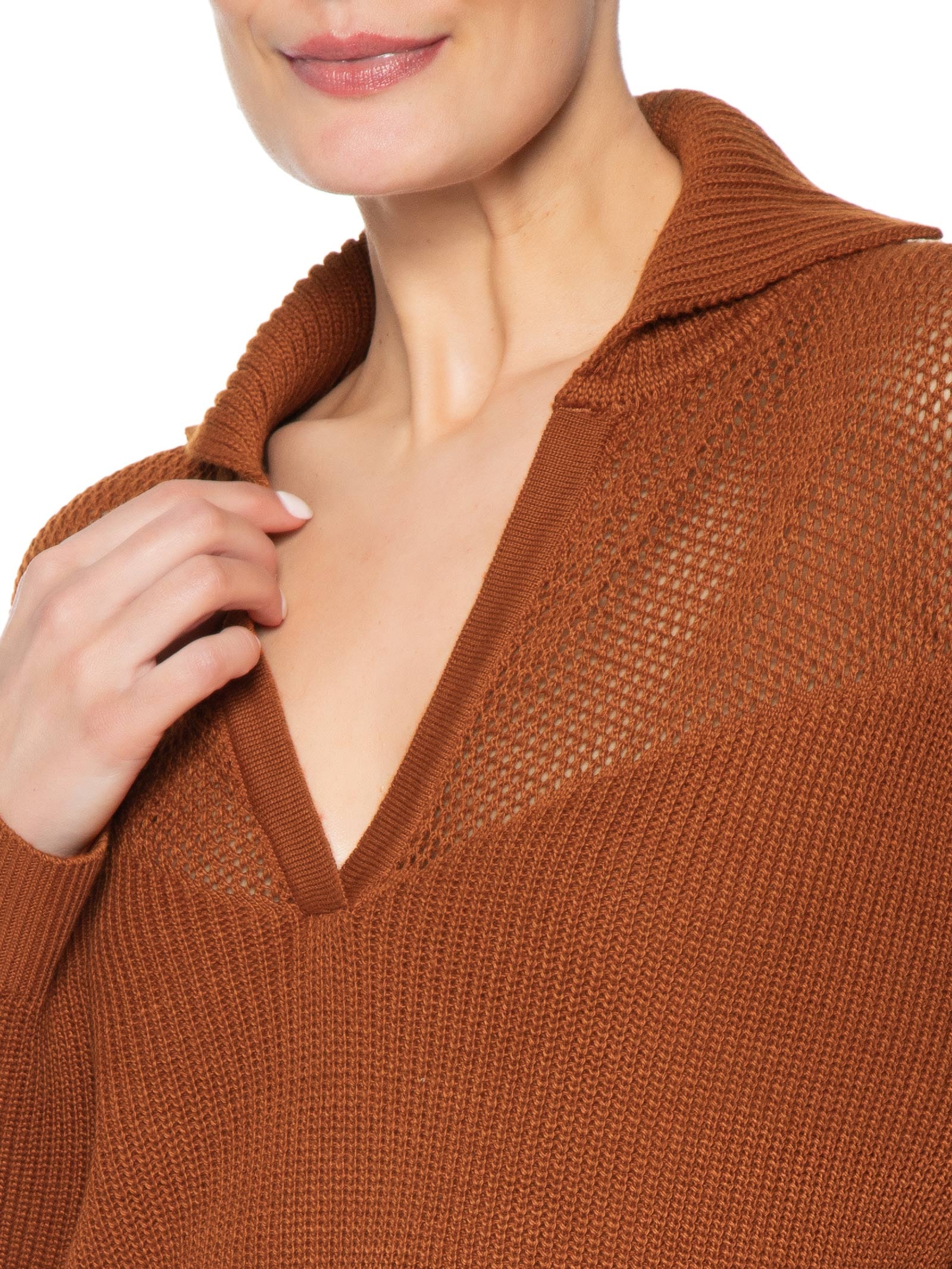Blusa Feminina Tully Manga Longa Laranja Le Lis