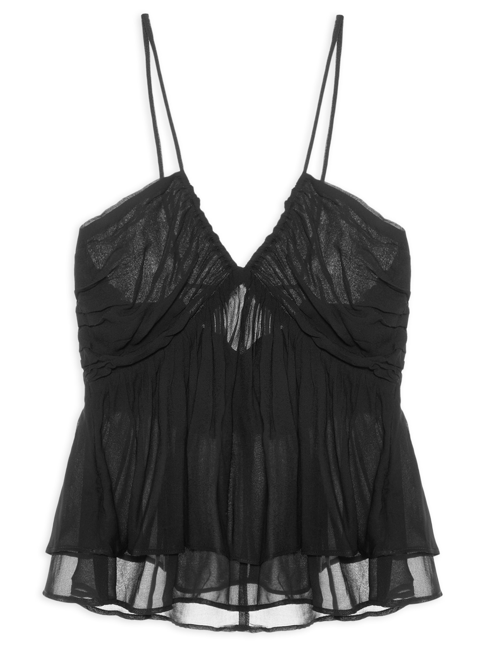 Blusa Feminina Túnel Amarração Preto Animale Jeans