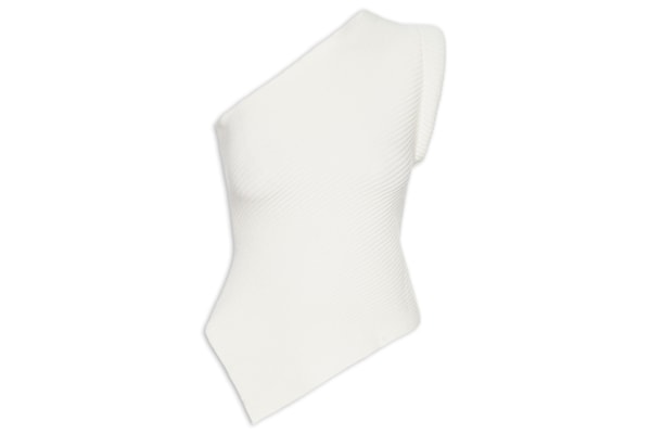 Blusa Feminina Um Ombro Só Em Tricot - Off White