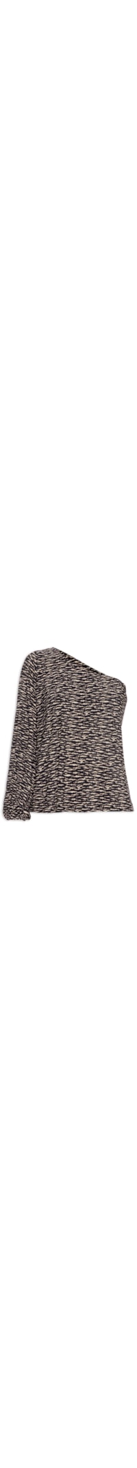Blusa Feminina Um Ombro Só Estampa Trace - Preto