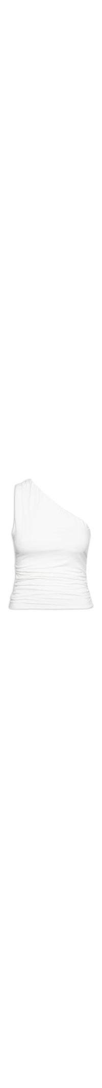 Blusa Feminina Um Ombro Só Franzida - Off White