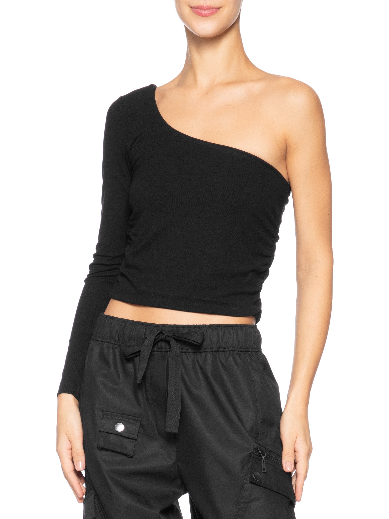 Blusa Feminina Um Ombro Só Preto Animale
