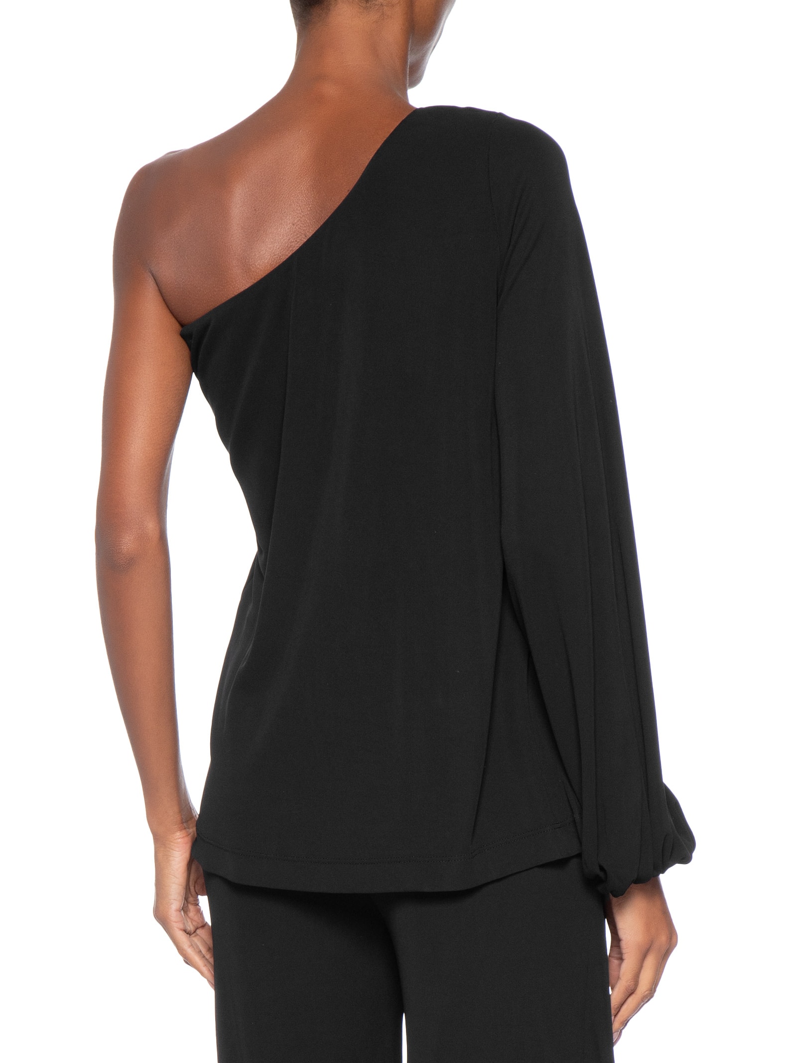 Blusa Feminina Um Ombro Só Preto Maria Filó