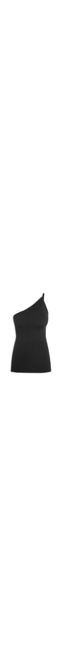 Blusa Feminina Um Ombro Só Tricot - Preto