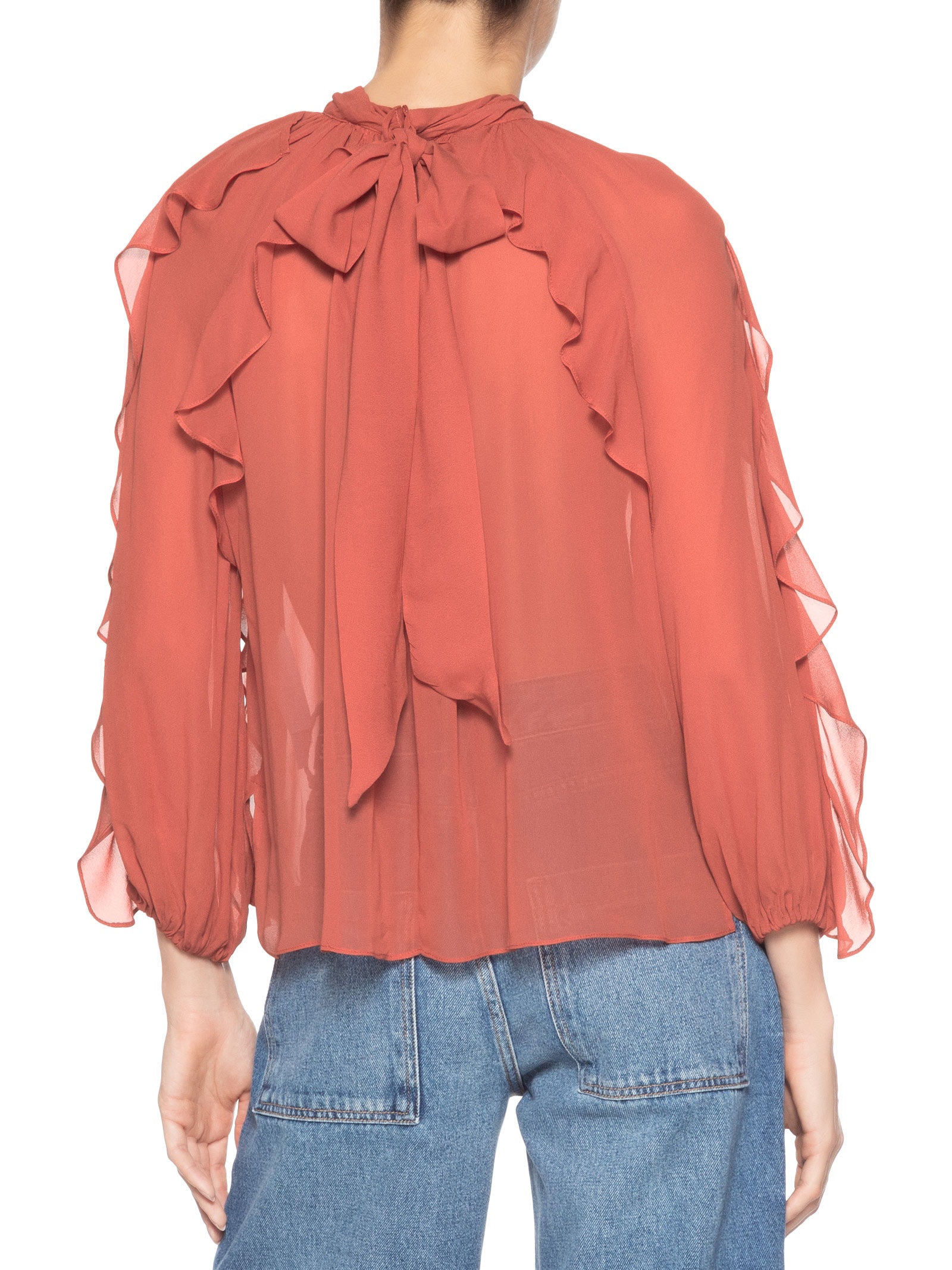 Blusa Feminina Verena Manga Longa Laranja Le Lis