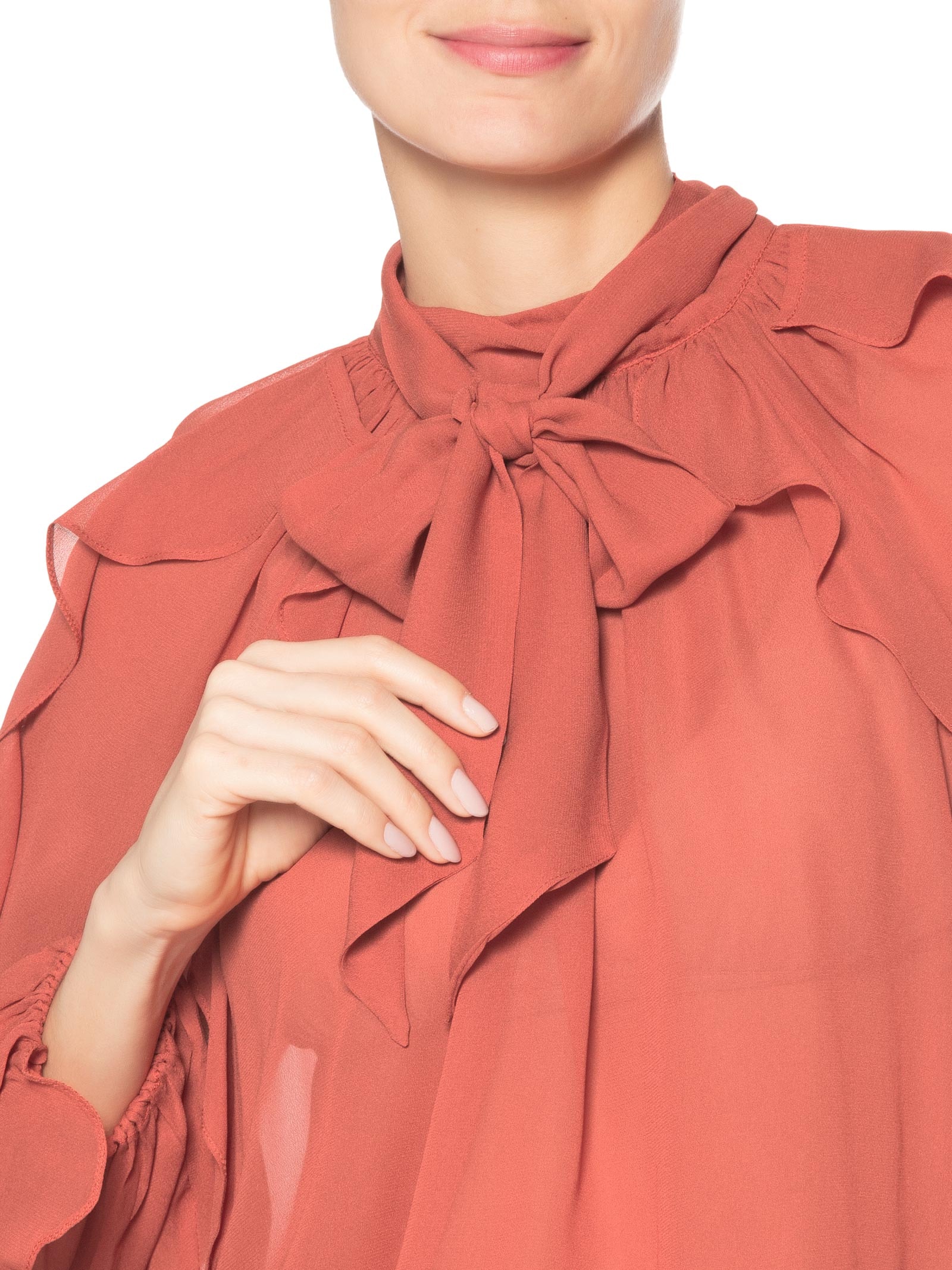 Blusa Feminina Verena Manga Longa Laranja Le Lis