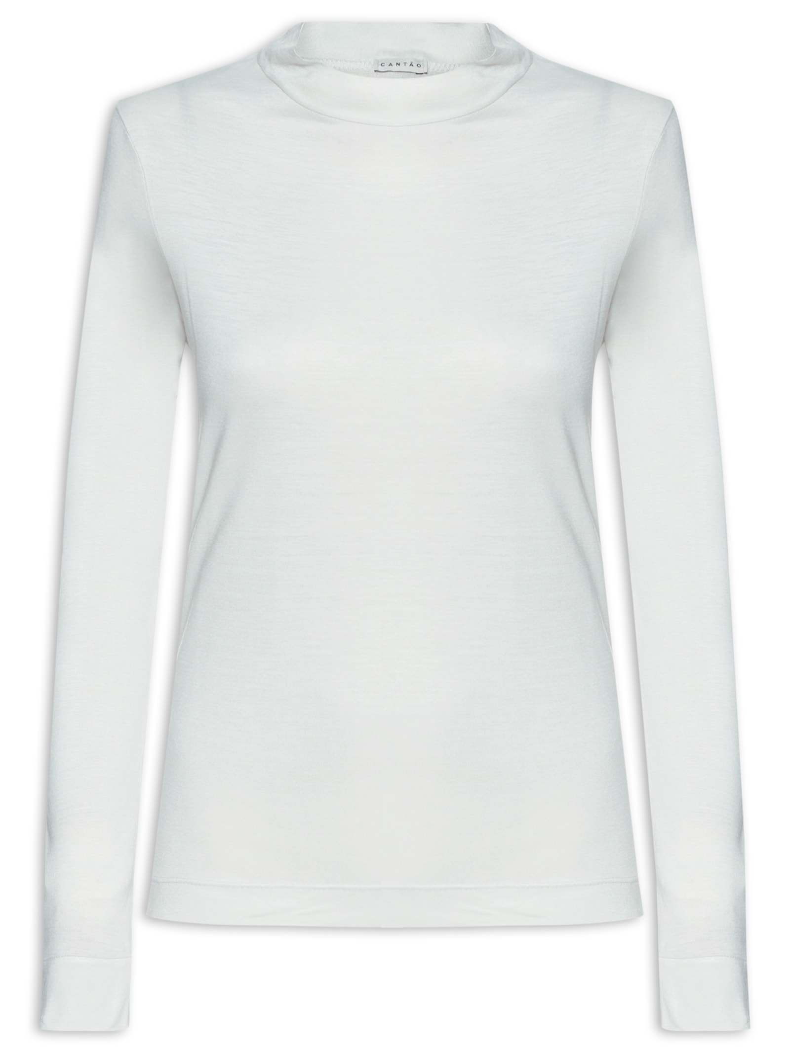 Blusa Feminina Viscose Manga Longa Off White Cantão