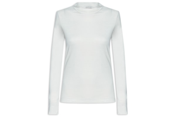 Blusa Feminina Viscose Manga Longa - Off White