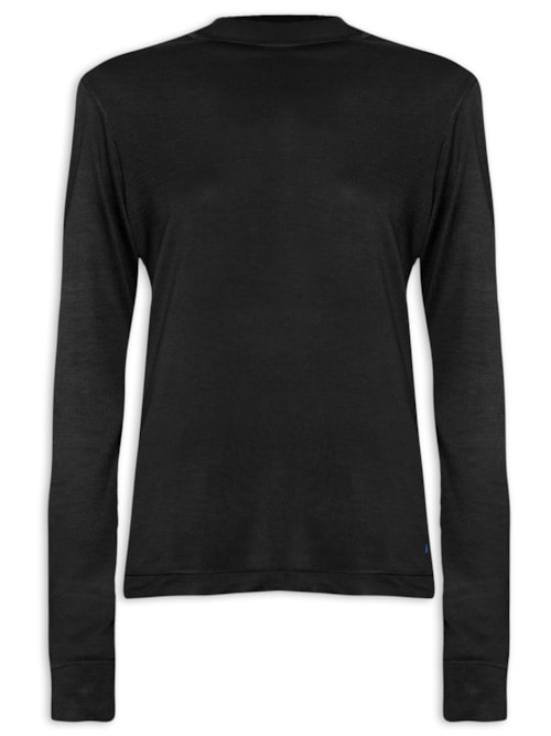 Blusa Feminina Viscose Manga Longa – Preto