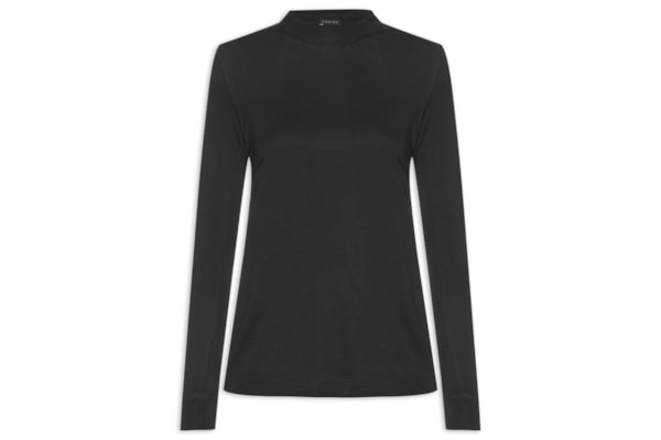 Blusa Feminina Viscose Manga Longa - Preto