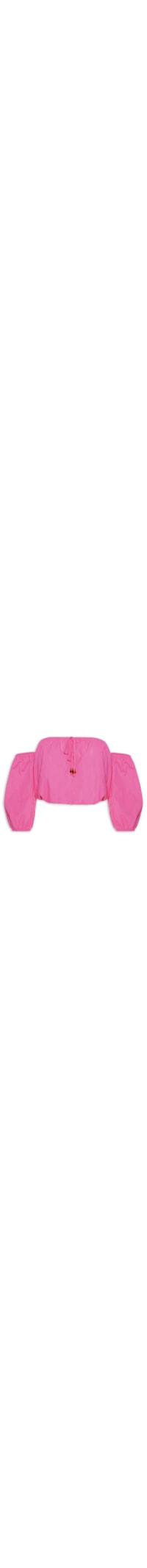 Blusa Feminina Voil Ombro Ponteira - Rosa