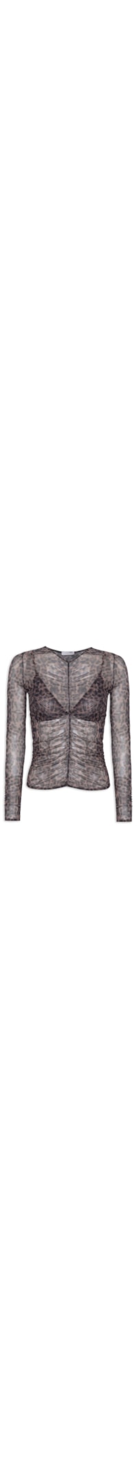 Blusa Feminina West Aquarela Onça - Animal Print