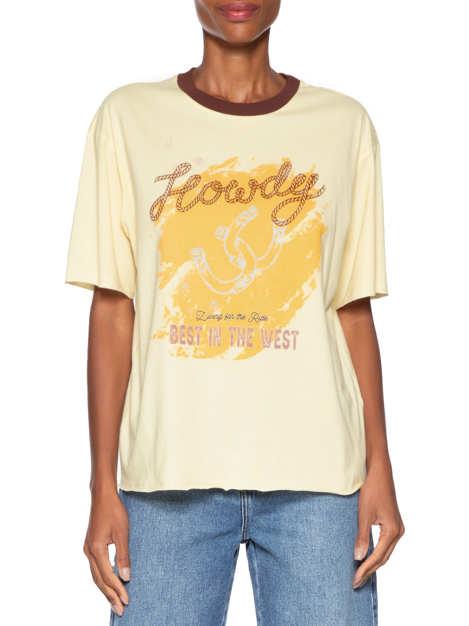 Blusa Feminina Western Amarelo Le Lis