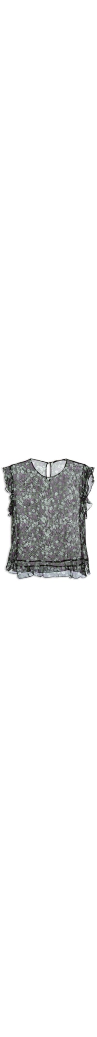 Blusa Feminina Wizzi Floral Jardim - Preto