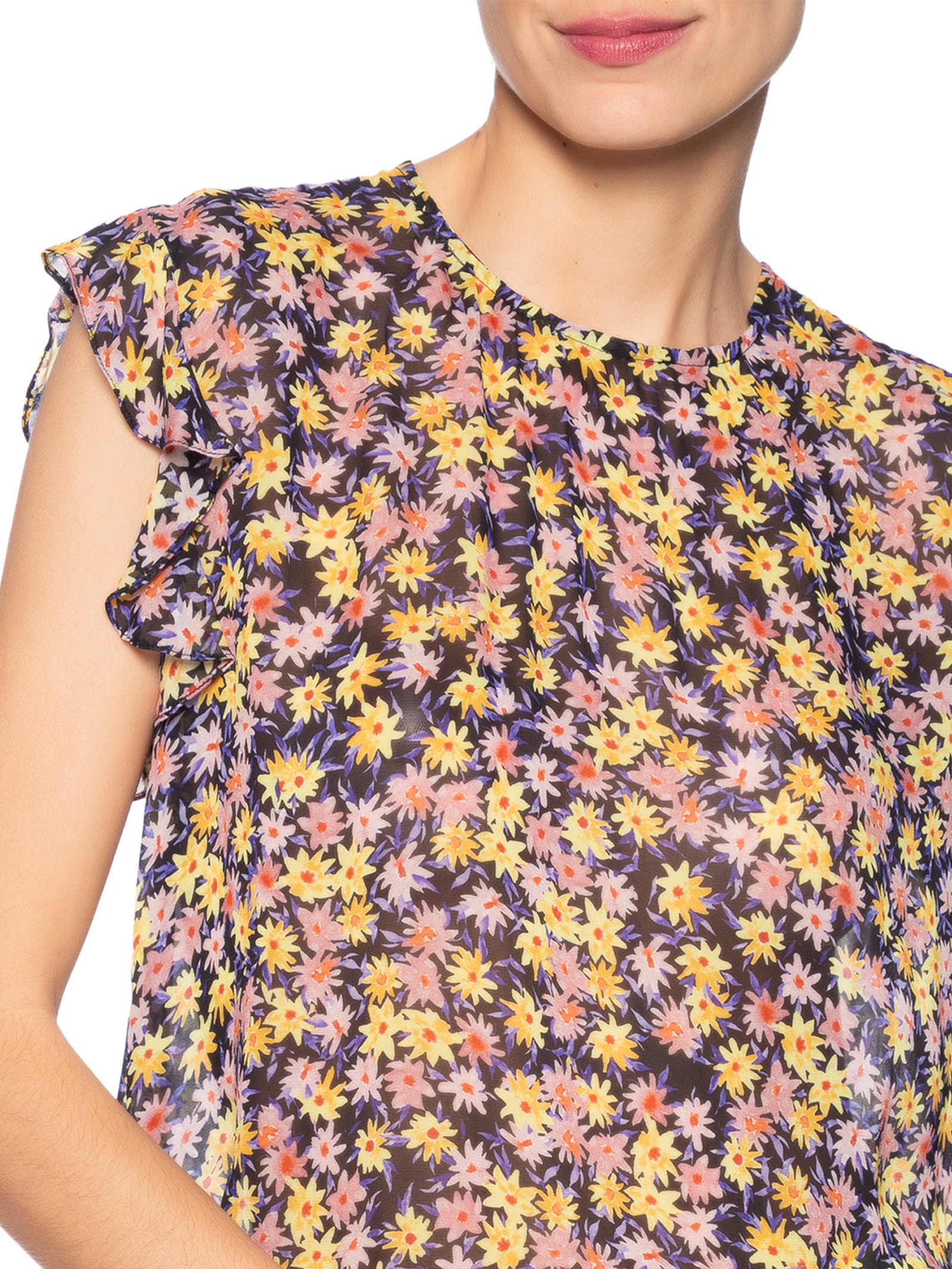 Blusa Feminina Wizzi Liberty Art Color Rosa Animale