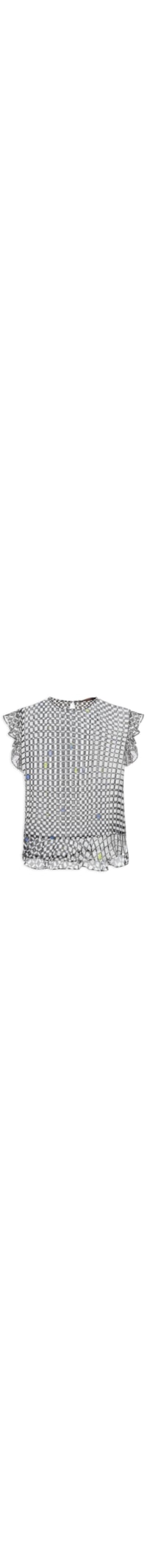 Blusa Feminina Wizzi Xadrez Cromo Glitch - Preto