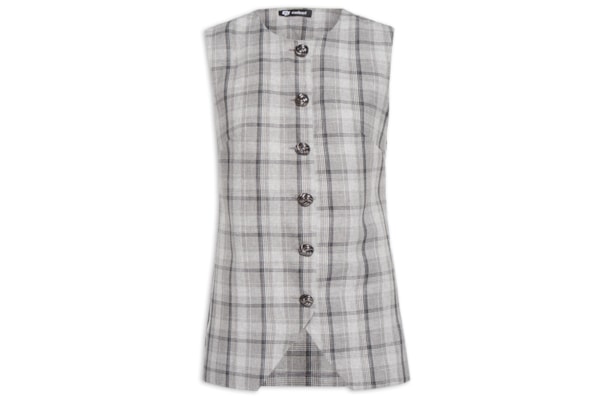 Blusa Feminina Xadrez - Cinza