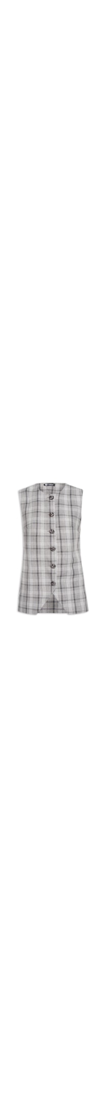 Blusa Feminina Xadrez - Cinza