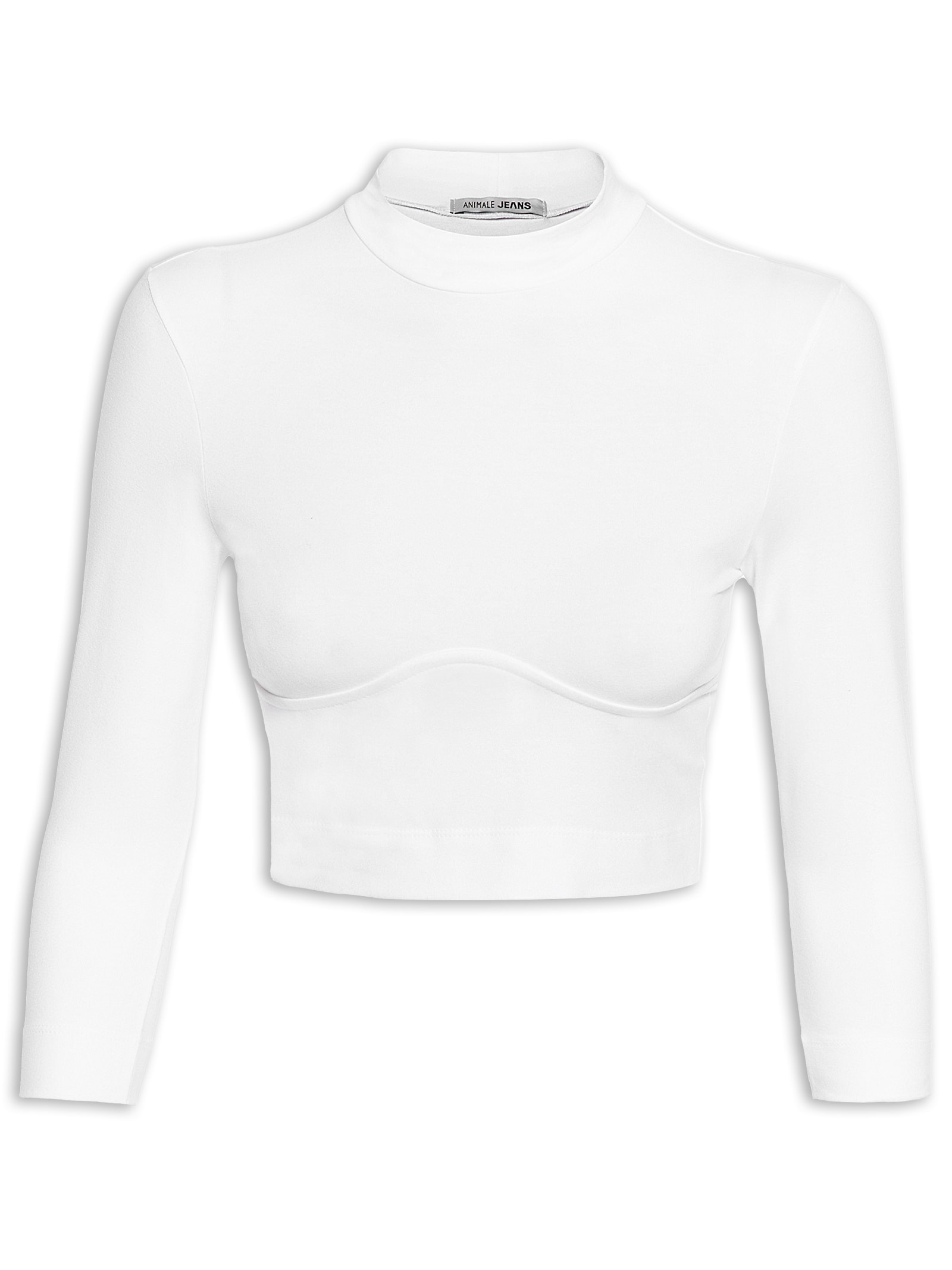 Blusa Feminino 3/4 Friso Busto – Branco Animale Jeans