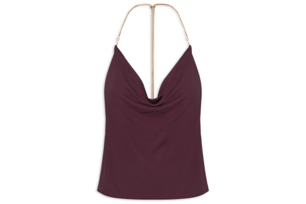 Blusa Feminino Degagê Alça Metal – Roxo