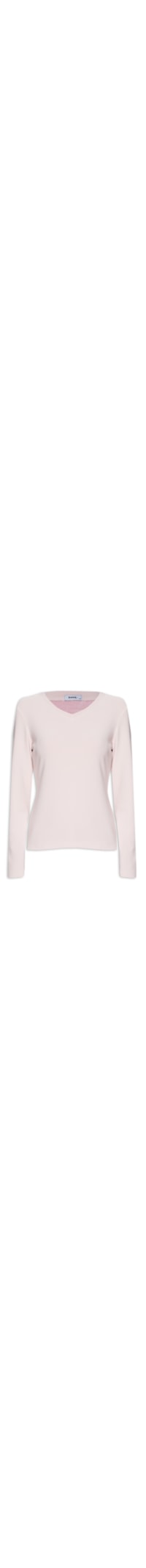 Blusa Feminino Gola V Forrada Com Pelucia - Rosa