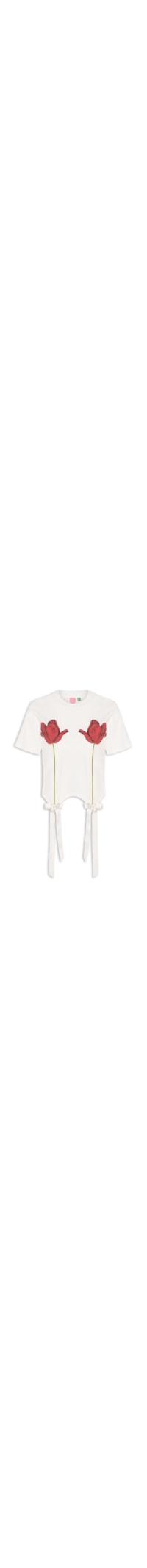 Blusa Feminino Laço De Flor - Branco