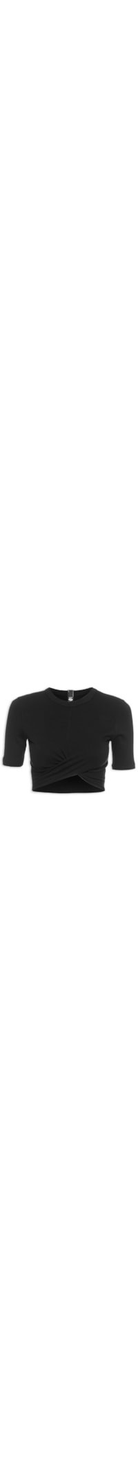 Blusa Femnina Canelada - Preto
